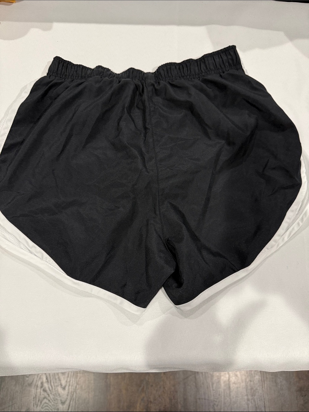 Nike Black Athletic Shorts with White Trim - Picture 3 of 3
